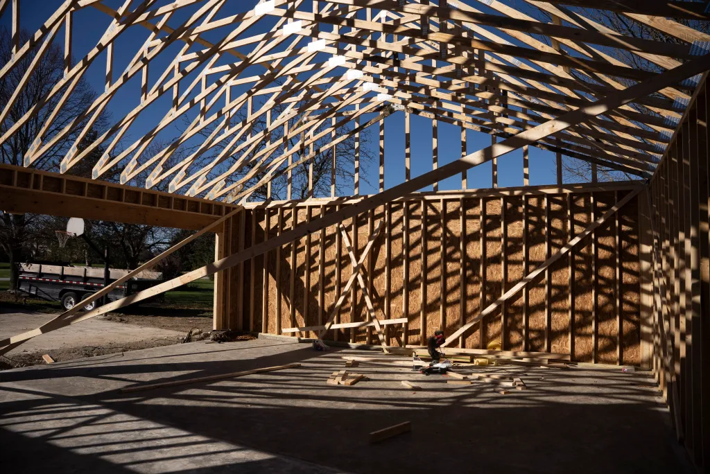 custom detached garage framing